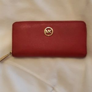 Red Michael Kors wallet